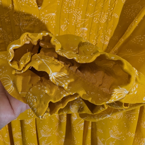 Old Navy Women’s Dandelion Shift Swing Long Sleeve Yellow Dress Size Large - Picture 4 of 9